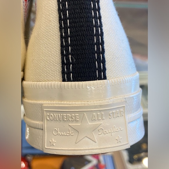 COMME DES GARÇONS PLAY CONVERSE X CDG PLAY Chuck Taylor '70 High-Top Sneakers - Picture 7 of 14